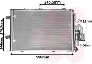 VAN WEZEL 37015307 -  Конденсатор, кондиционер
